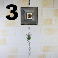 Creative Wind Chimes Spinner Spiral Rotating Crystal Hanging Ball