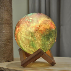 3D Color Changing Galaxy Moon Lamp